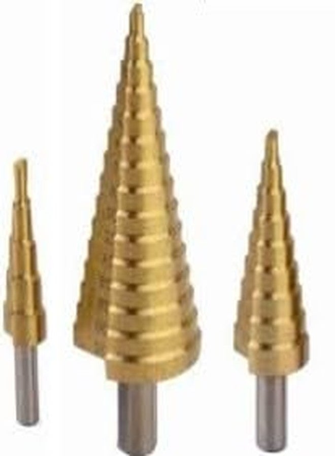 ILIKA 3X Large HSS Steel Step Cone Drill Titanium Bit Set Hole Cutter 4-12/20/32mm - Image 1